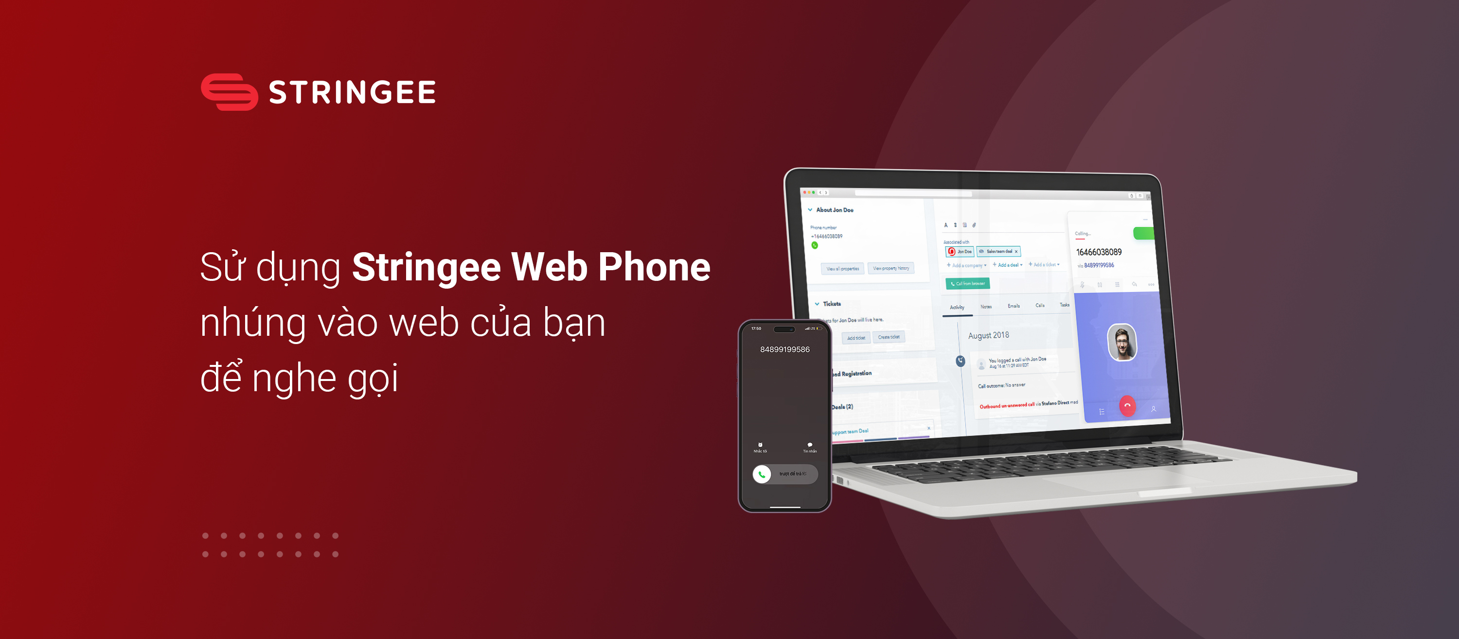 Sử dụng Stringee Web Phone nhúng vào web của bạn để nghe gọi